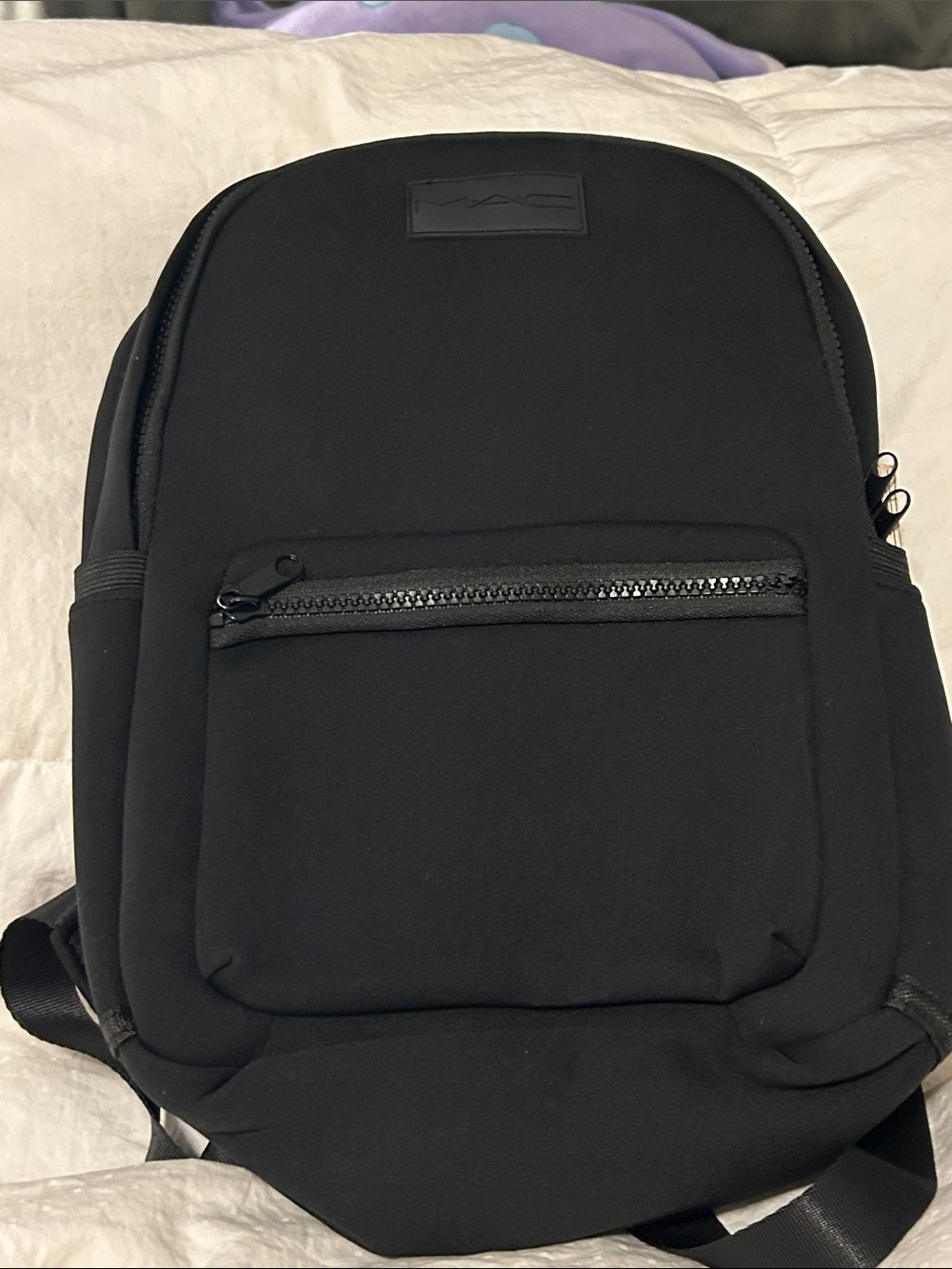 MAC Cosmetics Small Black neoprene Backpack with Free Gift!